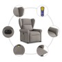 Sillón reclinable de masaje eléctrico tela gris taupe by , Armchairs - Ref: Foro24-3303371, Price: 270,85 €, Discount: %