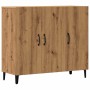 Aparador de madera de ingeniería roble artisan 90x34x80 cm von , Sideboards - Ref: Foro24-856893, Preis: 112,49 €, Rabatt: %