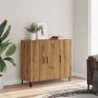 Aparador de madera de ingeniería roble artisan 90x34x80 cm von , Sideboards - Ref: Foro24-856893, Preis: 112,49 €, Rabatt: %