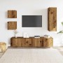 Conjunto de mueble de TV 5 piezas montado la pared madera vieja von , TV-Möbel - Ref: Foro24-3328997, Preis: 176,15 €, Rabatt: %