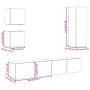 Conjunto de mueble de TV 5 piezas montado la pared madera vieja von , TV-Möbel - Ref: Foro24-3328997, Preis: 176,15 €, Rabatt: %