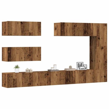 Conjunto de mueble de TV 7 piezas montado la pared madera vieja von , TV-Möbel - Ref: Foro24-3329139, Preis: 333,31 €, Rabatt: %