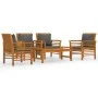 5-piece garden furniture set and solid acacia wood cushions by vidaXL, Garden sets - Ref: Foro24-3058101, Price: 547,55 €, Di...