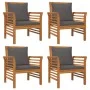 5-teiliges Gartenmöbel-Set und Kissen aus massivem Akazienholz von vidaXL, Gartensets - Ref: Foro24-3058101, Preis: 547,55 €,...