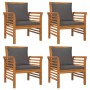 5-teiliges Gartenmöbel-Set und Kissen aus massivem Akazienholz von vidaXL, Gartensets - Ref: Foro24-3058101, Preis: 560,08 €,...