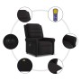Sillón reclinable de masaje eléctrico tela negro by , Armchairs - Ref: Foro24-3303306, Price: 272,78 €, Discount: %