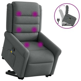 Silla de masaje reclinable de pie de tela gris oscuro by , Armchairs - Ref: Foro24-3303325, Price: 266,30 €, Discount: %