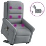 Sillón de masaje eléctrico reclinable elevable tela gris claro de , Sillones - Ref: Foro24-3303344, Precio: 326,55 €