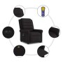 Sillón de masaje eléctrico reclinable elevable tela negro by , Armchairs - Ref: Foro24-3303346, Price: 339,37 €, Discount: %