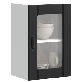 Armario pared cocina puerta de cristal Lucca negro de , Armarios de cocina - Ref: Foro24-853768, Precio: 60,19 €, Descuento: %