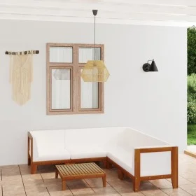 Gartenmöbel- und Kissenset 6-teilig aus massivem Akazienholz von vidaXL, Gartensets - Ref: Foro24-3058122, Preis: 690,39 €, R...