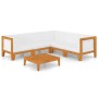 Gartenmöbel- und Kissenset 6-teilig aus massivem Akazienholz von vidaXL, Gartensets - Ref: Foro24-3058122, Preis: 744,68 €, R...