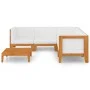 Garden furniture and cushions set 6 pieces solid acacia wood by vidaXL, Garden sets - Ref: Foro24-3058122, Price: 690,39 €, D...