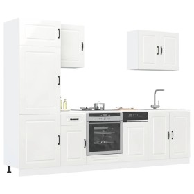 Mueble cocina Kalmar blanco de alto brillo 7 pzas by , Kitchen cabinets - Ref: Foro24-3314763, Price: 643,55 €, Discount: %