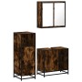 Set de muebles baño 3 pzas madera contrachapada roble ahumado von , Badezimmermöbel - Ref: Foro24-3300967, Preis: 222,31 €, R...