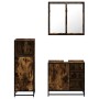 Set de muebles baño 3 pzas madera contrachapada roble ahumado von , Badezimmermöbel - Ref: Foro24-3300967, Preis: 222,31 €, R...