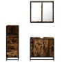 Set de muebles baño 3 pzas madera contrachapada roble ahumado von , Badezimmermöbel - Ref: Foro24-3301007, Preis: 214,17 €, R...