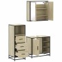 Set de muebles de baño 3 pzas madera contrachapada roble Sonoma von , Badezimmermöbel - Ref: Foro24-3301026, Preis: 224,67 €,...
