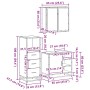 Set de muebles de baño 3 pzas madera contrachapada roble Sonoma von , Badezimmermöbel - Ref: Foro24-3301026, Preis: 224,67 €,...