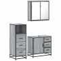 Set de muebles de baño 3 pzas madera contrachapada gris sonoma by , Bathroom furniture - Ref: Foro24-3301018, Price: 263,78 €...