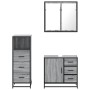 Set de muebles de baño 3 pzas madera contrachapada gris sonoma by , Bathroom furniture - Ref: Foro24-3301018, Price: 263,78 €...