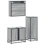 Set de muebles de baño 3 pzas madera contrachapada gris sonoma by , Bathroom furniture - Ref: Foro24-3301018, Price: 263,78 €...