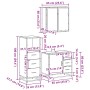 Set de muebles de baño 3 pzas madera contrachapada gris sonoma by , Bathroom furniture - Ref: Foro24-3301018, Price: 263,78 €...