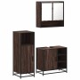 Set de muebles baño 3 pzas madera contrachapada roble marrón de , Muebles de baño - Ref: Foro24-3300999, Precio: 225,23 €