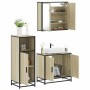 Set de muebles de baño 3 pzas madera contrachapada roble Sonoma de , Muebles de baño - Ref: Foro24-3300946, Precio: 203,59 €,...