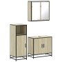 Set de muebles de baño 3 pzas madera contrachapada roble Sonoma de , Muebles de baño - Ref: Foro24-3300946, Precio: 203,59 €,...