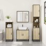 Set de muebles de baño 3 pzas madera contrachapada roble Sonoma de , Muebles de baño - Ref: Foro24-3300946, Precio: 203,59 €,...