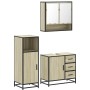 Set de muebles de baño 3 pzas madera contrachapada roble Sonoma von , Badezimmermöbel - Ref: Foro24-3300986, Preis: 224,77 €,...