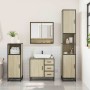 Set de muebles de baño 3 pzas madera contrachapada roble Sonoma von , Badezimmermöbel - Ref: Foro24-3300986, Preis: 224,77 €,...