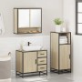Set de muebles de baño 3 pzas madera contrachapada roble Sonoma von , Badezimmermöbel - Ref: Foro24-3300986, Preis: 224,77 €,...
