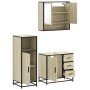 Set de muebles de baño 3 pzas madera contrachapada roble Sonoma von , Badezimmermöbel - Ref: Foro24-3300986, Preis: 224,77 €,...