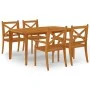 Juego de comedor de jardín 5 piezas madera maciza de acacia de vidaXL, Conjuntos de jardín - Ref: Foro24-3058003, Precio: 479...