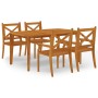 Juego de comedor de jardín 5 piezas madera maciza de acacia by vidaXL, Garden sets - Ref: Foro24-3058003, Price: 484,80 €, Di...