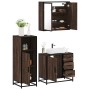 Set de muebles baño 3 pzas madera contrachapada roble marrón by , Bathroom furniture - Ref: Foro24-3300959, Price: 228,10 €, ...