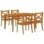 Juego de comedor de jardín 5 piezas madera maciza de acacia de vidaXL, Conjuntos de jardín - Ref: Foro24-3058003, Precio: 479...