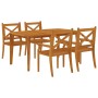 Juego de comedor de jardín 5 piezas madera maciza de acacia by vidaXL, Garden sets - Ref: Foro24-3058003, Price: 484,80 €, Di...