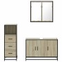 Set de muebles de baño 3 pzas madera contrachapada roble Sonoma von , Badezimmermöbel - Ref: Foro24-3301011, Preis: 232,40 €,...