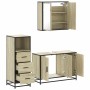 Set de muebles de baño 3 pzas madera contrachapada roble Sonoma von , Badezimmermöbel - Ref: Foro24-3301011, Preis: 232,40 €,...