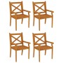 Juego de comedor de jardín 5 piezas madera maciza de acacia by vidaXL, Garden sets - Ref: Foro24-3058003, Price: 484,80 €, Di...