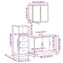 Set de muebles de baño 3 pzas madera contrachapada roble Sonoma von , Badezimmermöbel - Ref: Foro24-3301011, Preis: 232,40 €,...
