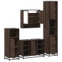Set de muebles baño 4 pzas madera contrachapada roble marrón by , Bathroom furniture - Ref: Foro24-3301244, Price: 401,68 €, ...