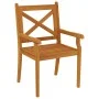 Juego de comedor de jardín 5 piezas madera maciza de acacia de vidaXL, Conjuntos de jardín - Ref: Foro24-3058003, Precio: 479...