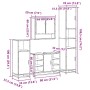 Set de muebles baño 4 pzas madera contrachapada roble marrón by , Bathroom furniture - Ref: Foro24-3301244, Price: 401,68 €, ...