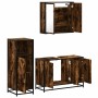 Set de muebles baño 3 pzas madera contrachapada roble ahumado von , Badezimmermöbel - Ref: Foro24-3300952, Preis: 230,54 €, R...