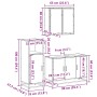 Set de muebles baño 3 pzas madera contrachapada roble ahumado von , Badezimmermöbel - Ref: Foro24-3300952, Preis: 230,54 €, R...