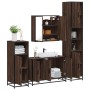 Set de muebles baño 4 pzas madera contrachapada roble marrón von , Badezimmermöbel - Ref: Foro24-3301194, Preis: 393,41 €, Ra...